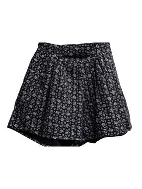 Black 100% Cotton Vintage Skater Shorts HIGH WAIST New Wave FLASH Women's Small